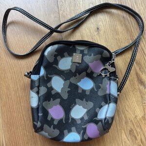 Made by KEM triceratops print crossbody purse